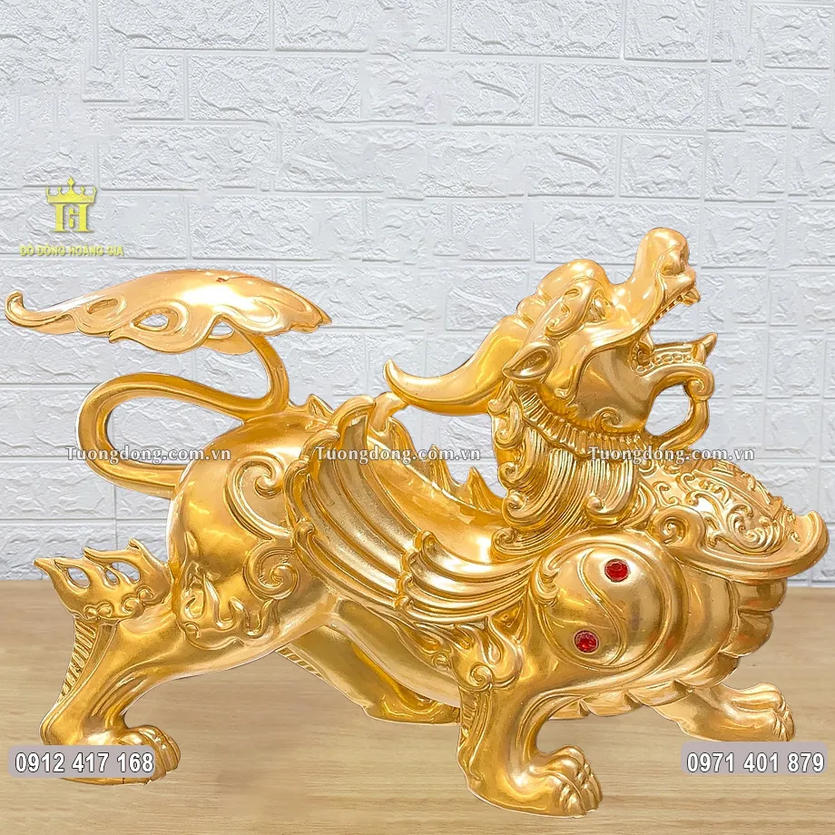 Hình ảnh nhìn ngang của linh vật Tỳ Hưu